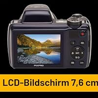 KODAK Pixpro AZ528 – Digitale Bridgekamera, 16 Megapixel, 52-facher optischer Zoom, optischer Bildstabilisator, 3-Zoll-LCD-Display, 1080p Full-HD-Video, Lithium-Ionen-Akku – Nachtblau – Ansicht 4