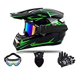 📦【Cross Helm Set】Helm * 1 + Brille * 1 + Maske * 1 + Handschuhe * 1