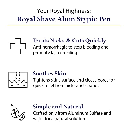 Royal Shave Alum Styptic Pen - Styptic Alum Stick For Post Shaving Irritation & Accidental Cuts (0.35 Oz) (1 Pack) #TOP1
