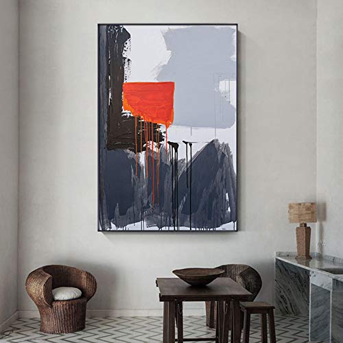Peinture sur toile abstraite blocs de couleur de salon 70x100cm