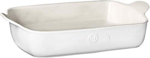Miniatura 1 de Emile Henry HR charola para horno rectangular clásica, grande, 13 x 9", color blanco, Azúcar Blanco