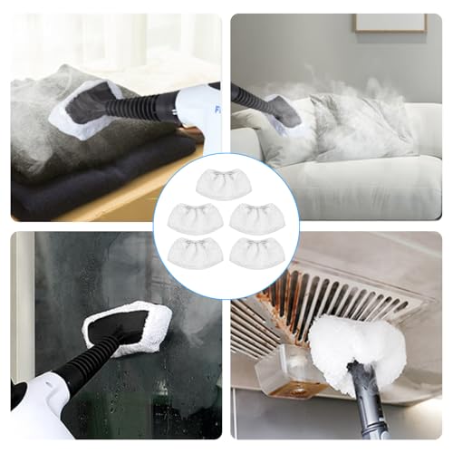 5 Stk Dampfreiniger Mikrofaser Ersatztücher für Kärcher Dampfreiniger Zubehör, Dampfreiniger Ersatzbezüge Wischtücher für Kärcher EasyFix SC 2 SC 3 SC 4 SC 5, für Handdampfreiniger Ersatzteile Sätze