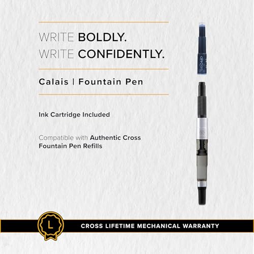Pluma fuente Cross Calais gris mate y negro miniatura 6