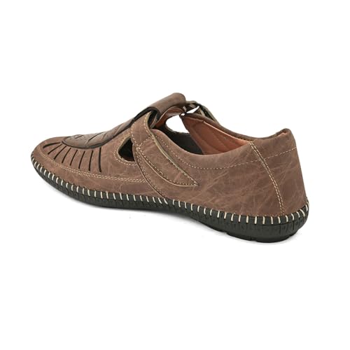 Image of Centrino Men's Fisherman Sandals | Sporty & Casual Summer Footwear | Adjustable Fit with soft cushion Padding | Closed-Toe Comfort & Durability (9284)