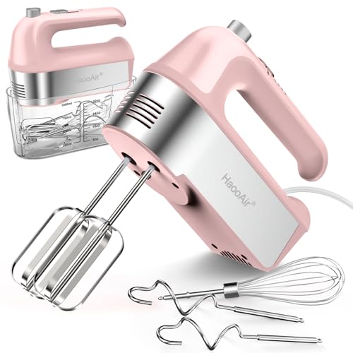 HaooAir 450W Elektrischer Handmixer, 5-Gang-Handmixer mit Messbecher-Aufbewahrungsbox, 5...