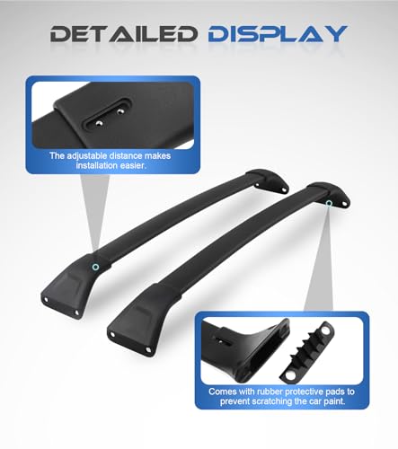 Roof Rails & Cross Bars for Mazda CX5 CX-5, Easy Installation, No Drilling Required, Complete Set in Sleek Black (2017-2025)