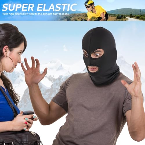 Image of Geyoga Balaclava Covering Three Holes Full Face Covering Summer Thin Open Hood Windproof Motorcycle face Cover