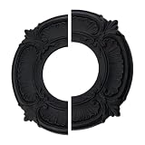 Plafoniera Medaglione Split Nero Lampada Cover