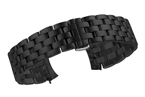 AUTULET Cool Watch Bracelet Replacement with Curved End Superior 316L Solid Stainless Steel