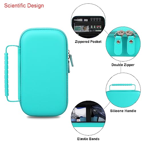 Elonbo Carrying Case for Portable Handheld Inhaler Nebulizer Machine for Adults and Kids, Asthma Inhaler Travel Case, Handheld Mesh Atomizer Machine Holder, Inhaler Spacer Bag, Green