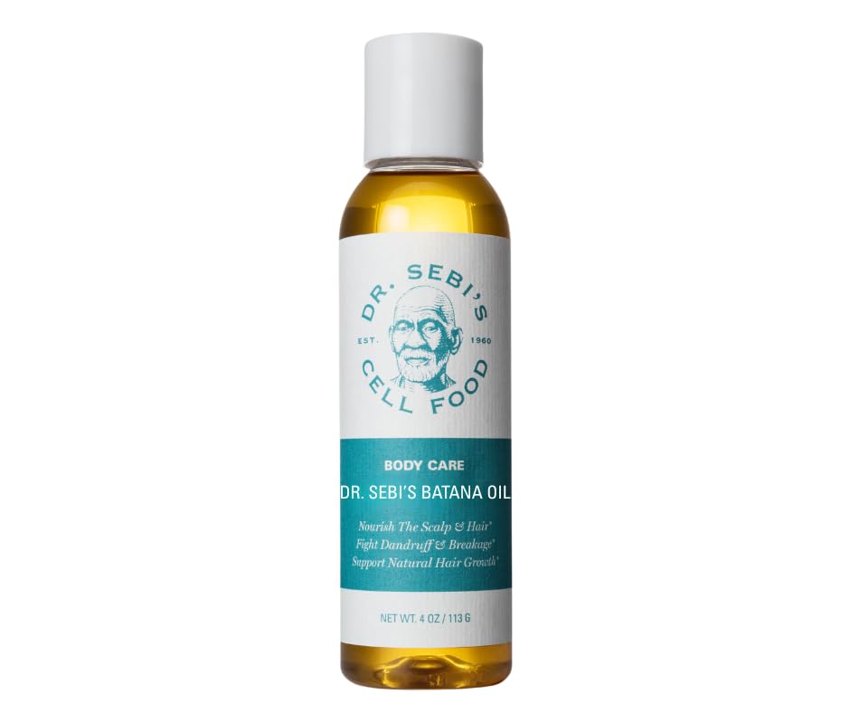 Dr. Sebi’s Batana Oil for Hair Growth – 100% Natural Hair Oil with Coconut and Olive – Supports Scalp Health and Stronger Hair – Plant-Based Formula –