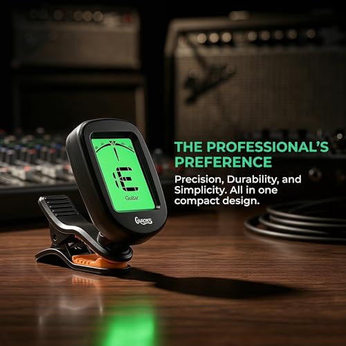 Image of Guitar Tuner Clip on-Accurate Chromatic,Acoustic Guitar Bass Violin Ukulele Tuner (GuitarTuner 2Pack)