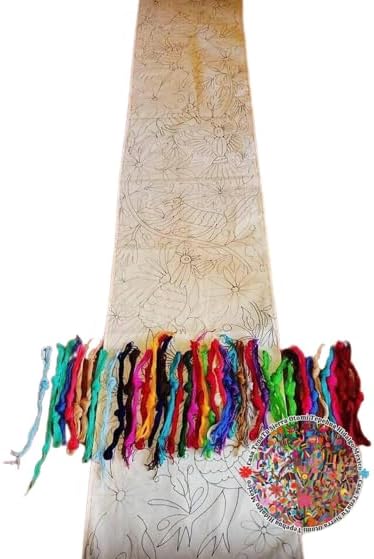 Otomi embroidery kit table runner 76 x18 in.