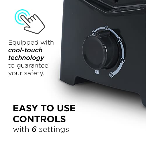 Commercial Chef 2-Slice Toaster, Extra Wide Slots, Kitchen Appliance Toaster with Variable 6 Setting Shade Control, Cool Touch Housing, 700 Watts, CCT2201B, Black by Commercial CHEF - Image 3