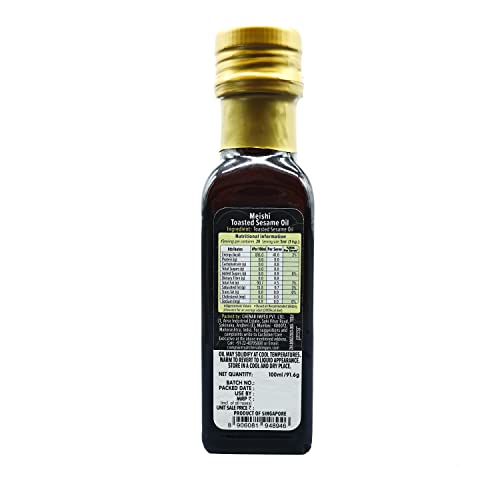 Image of Meishi Toasted Sesame Seed Oil | 100ml | 100% Natural | Kosher and Gluten free | Liquid Seasoning | For Sauteing & Finishing| Enjoy with Noodles, Salads, Stir-fries, Sauces, Marinades