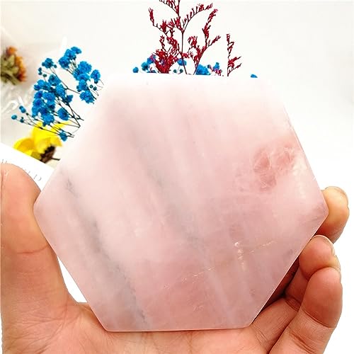Ornements en agate et quartz rose véritable pour sous-verre cristal et décoration minérale