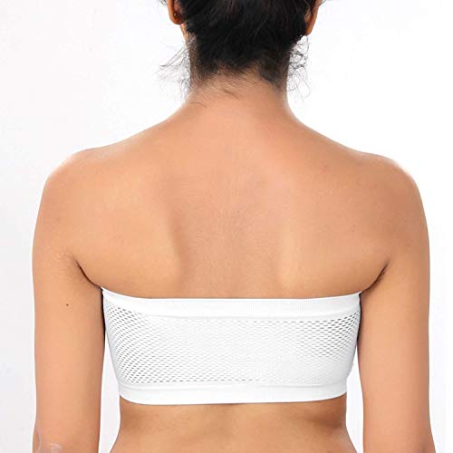 Image of HRV Non Padded Tube Bra for Women | Strapless & Transparent Black Tube Top | Comfortable Bralette | Free Size- FITS Best- 28,30,32,34 | Perfect for Girls | Combo Pack