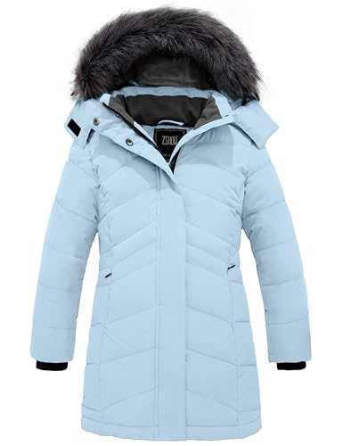 ZSHOW Girls' Winter Coat Insulated Long Quilted Puffer Jacket
