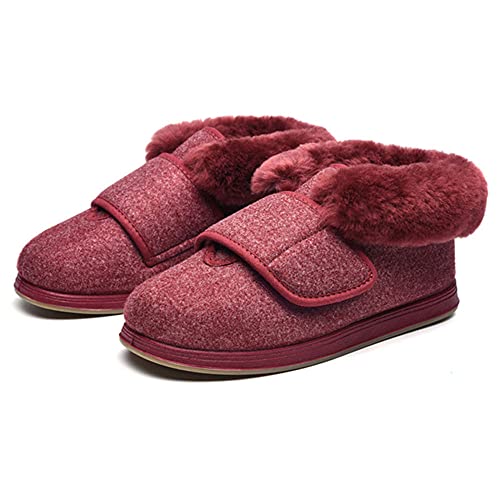 Chaussures de Pied Diabétique Réglables en Mousse à Mémoire de Forme Rouge - 3