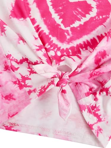 SOLY HUX Girl's Tie Dye Heart Butterfly Print Tank Top Tie Front Sleeveless Summer T Shirt4