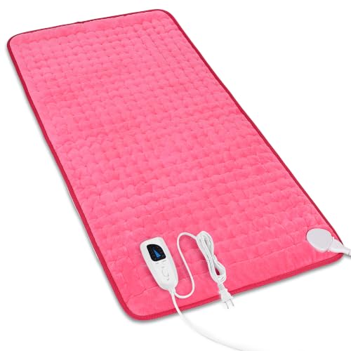 Image of Heating Pad,Electric Heating Pads,Heating Pad for Back,Fuchsia,33x17 Inch