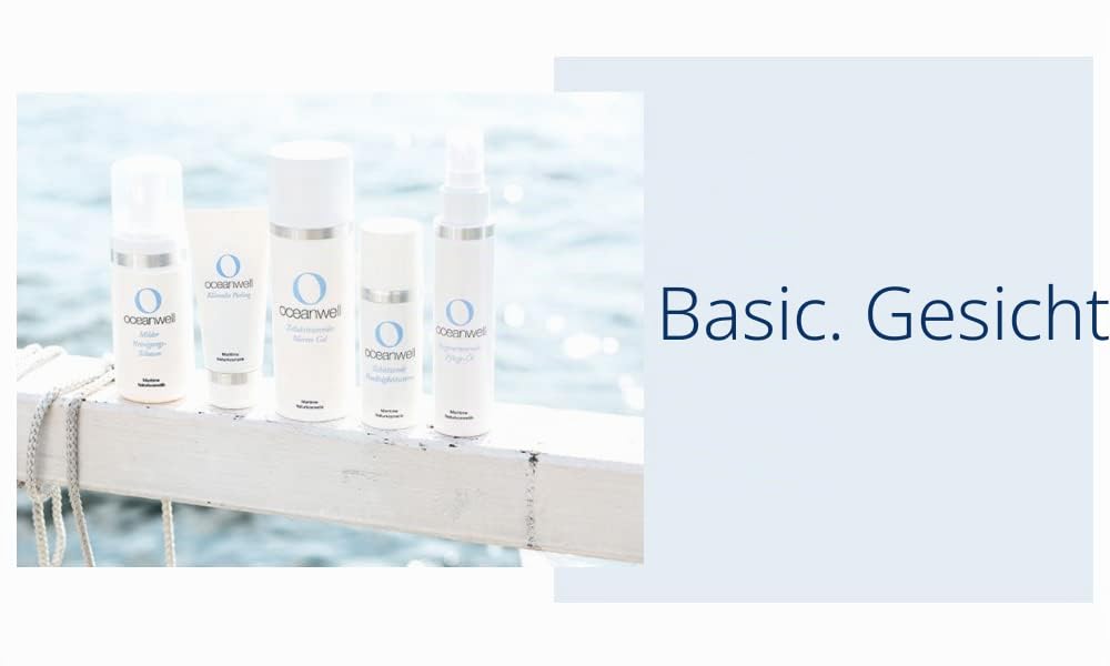 Oceanwell Basic Gesichtspflege Gel Meeresgel 150 ml trockene, sensible, fettige Haut Skincare Moisturizer Naturkosmetik Vegan