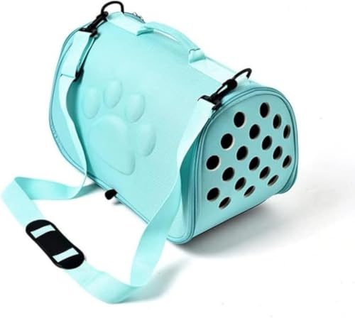 AZIEBAY 猫や小型犬に適した折りたたみ式ペット旅行バッグ。通気性があり、手持ちまたは斜め掛けで持ち運べ、調節可能なショルダーストラップ付きで、車内でも使用できます。