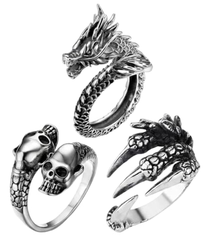 embroidery 3 Pcs Men Rings Set - Image 2