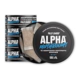 Fully Loaded Alpha Mushrooms - Adaptogen Nootropic Pouches (5-Pack, Mint) - - Lion's Mane, Cordyceps, & Chaga - 5 cans, 15 Pouches per can - Functional Mushrooms - Made in The USA
