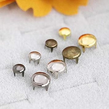 GoldStar Tool Prong Rivets Dome Shaped Rivets for Fabric | Leathercraft Supplies Gold, 6MM Set of 1000