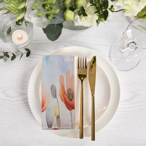 Servilletas de Tela Pequeñas con Flores Multicolor Juego x6 miniatura 6