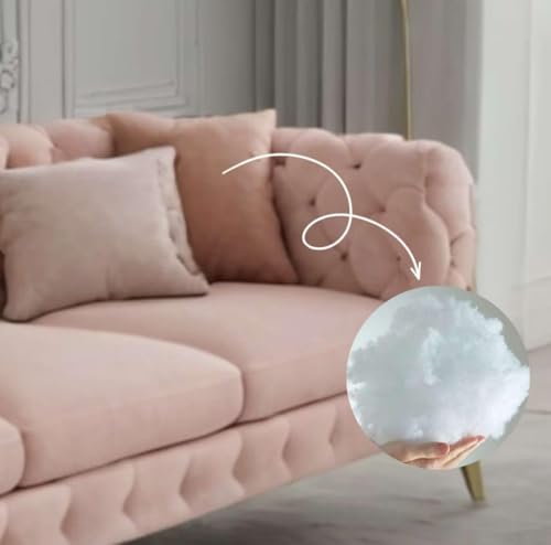 Image of Chesterfield Velvet Upholstery 3-Seater with Armchair and Footrest, Design in 3+1+Footrest Sofa for Living Room, Bedroom, Hallways (Ashrose)