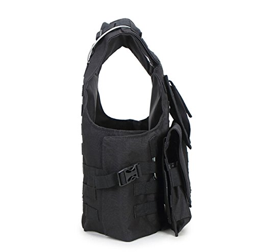 Invenko Tactical Airsoft Paintball Combat Military Swat Assault Army Shooting Hunting Outdoor Molle Police Vest (Black) #TOP3