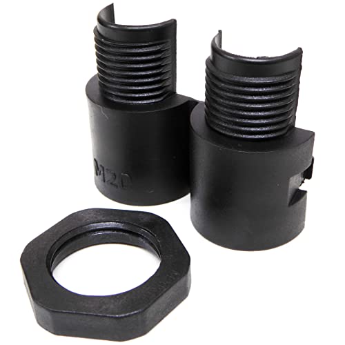 10 Metre 20mm Flexible Conduit Tube Contractor Pack with 10 Glands and Locknut