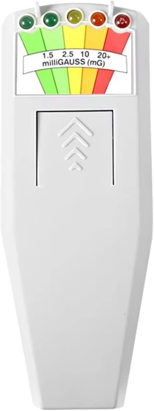 Emf Detector, K2 EMF Meter 5-LED Indicator Gauss LCD Digital Electromagnetic Field Radiation Tester Portable Ghost Hunting Detector,for Home Inspections(White)