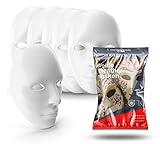 TK Gruppe Timo Klingler 12x Maske weiß - Theathermaske zum bemalen unbemalt basteln Anonymous Phantom Masken - Karneval & Fasching & Halloween