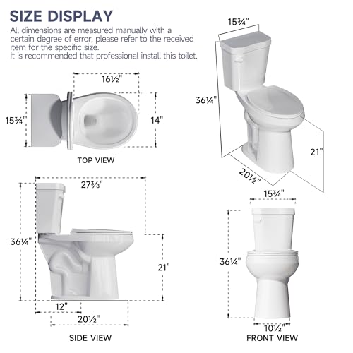 Miuara MA-2489S Extra Tall Toilet 21 Inch thumb #7
