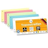 perfect line - 100 Trennstreifen für Ordner A4, Trennblätter...