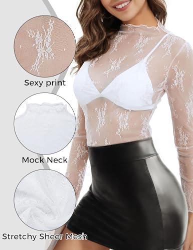 Image of Buauty Sheer Tops for Women,Mesh Fishnet Tops Plus Size,Stylish and Sensational Mesh Blouses for Fashion-Forward Ladies