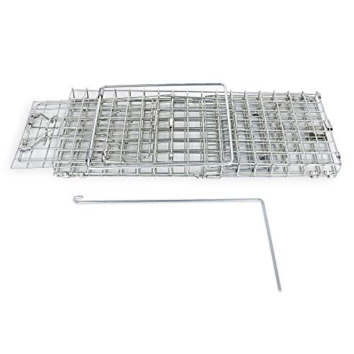 H&B Luxuries Collapsible Rat Trap - Foldable Humane Live Animal Cage for Rat Mouse Hamster Mole Weasel Gopher chipm (17.5"(L) x 7.62"(W) x 8.25"(H))
