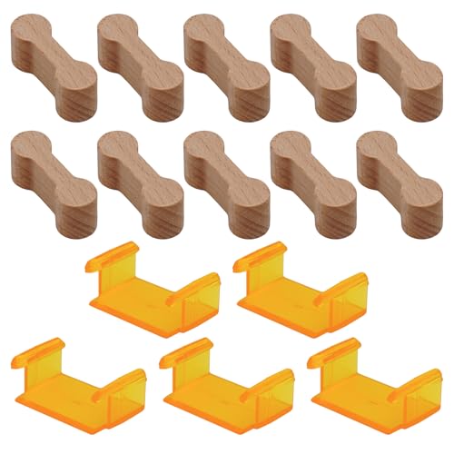 10 Stück Holzeisenbahn Zubehör Verbindungsstücke Zubehör Holzeisenbah Erweiterung Verbindungsstücke Holzeisenbahn Verbinder Schienen Holzschienen Verbinder Schienen Holzeisenbahn Mit 5 Brückenclip
