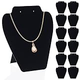 Jewelry Displays for Shows,12 PC Black Velvet Jewelry Organizer Easel Display Stand for Earring Necklace Chain and Pendant Rack Holder (7" X 8.3")- (Keioy)
