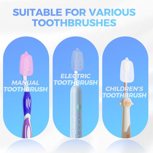 Lapfoon H0005 5 Packs Toothbrush Covers, Silicone Toothbrush Covers Caps For For Electric Toothbrush Replacement Head & Manual Toothbrush thumb #2