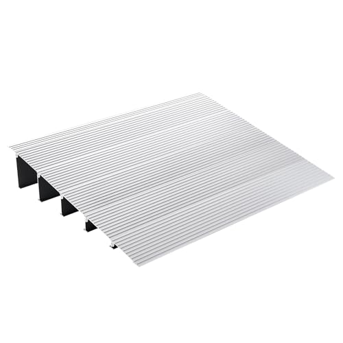 VEVOR Rampa de Umbral Altura de 12,7cm, Rampa de Aluminio para Bordillos Entrada, Capacidad de Carga de 362,8kg, Rampa Modular Ajustable de Aluminio para Sillas de Ruedas, Scooters, Sillas Eléctricas