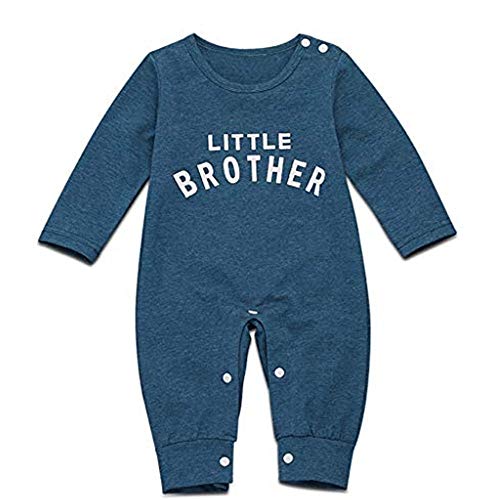 youeneom Newborn Infant Baby Boy Girl Button Letter Romper Jumpsuit Playsuit Clothes Cute Pajamas Blue