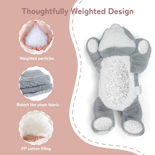 Image of Niuniu Daddy Weighted Cat Stuffed Animals, 20 Inch 3.3 lbs Weighted Plushies, Heavy Calming Body Pillow for Sleeping, Sensory Lying Lap Pad Toy Huggable Gift for Kids and Adults