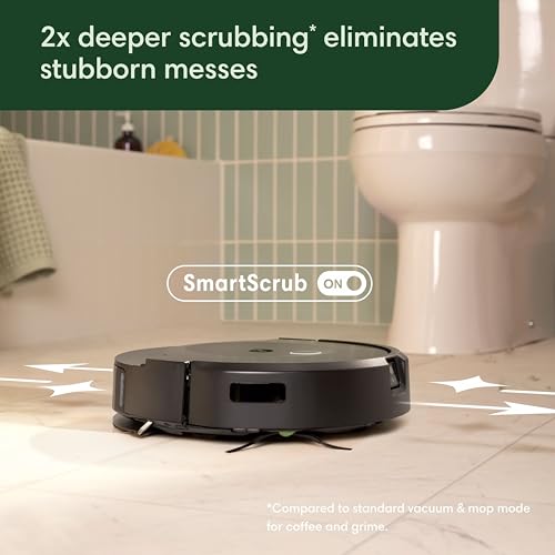 iRobot Roomba Combo 10 Max - Robot odkurzający 2 w 1 ze stacją - samoopróżnianie/napełnianie i czyszczenie chusteczek - mapowanie i zapamiętuje środowisko - wykrywa i unika przedmiotów