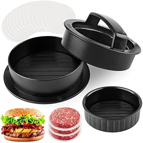 SUPRROW Burger press with 100 sheets of baking paper for delicious hamburgers Cover