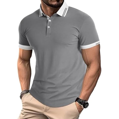 YUNDAI Men's Casual Short Sleeve Polo Cover
