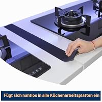 Inanhoo Lückenabdeckung für Herdplatte, 63 cm, Schwarz, 2er Set – Ansicht 5